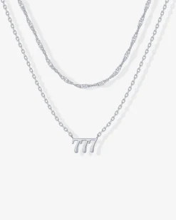 PAVOI Pendants|Layered-Angel Number Pendant Necklace