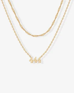 PAVOI Pendants|Layered-Angel Number Pendant Necklace