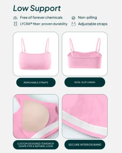 PAVOI Low Support Bras|Bras-Athleisure Bandeau Low-Support Sports Bra