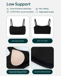 PAVOI Low Support Bras|Bras-Athleisure Bandeau Low-Support Sports Bra