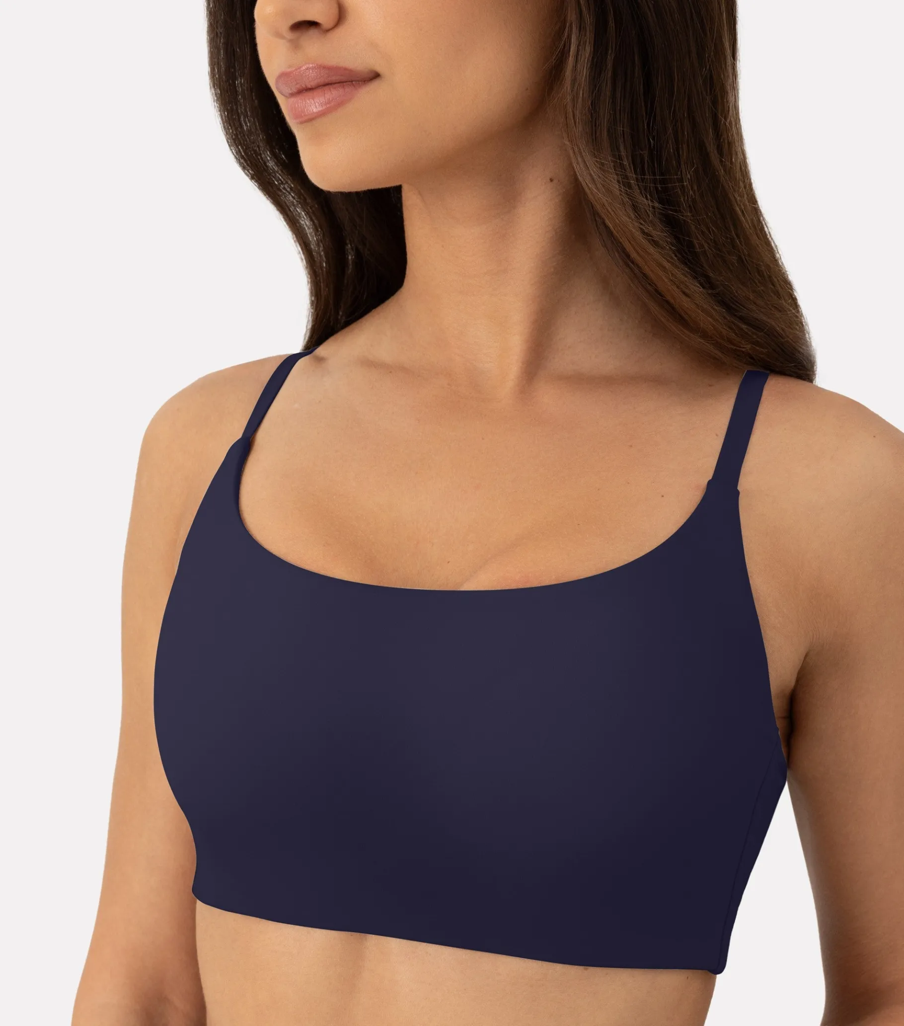 PAVOI Low Support Bras|Medium Support Bras-Athleisure Contrast Scoop Medium-Support Sports Bra