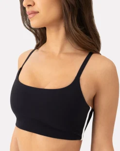 PAVOI Low Support Bras|Medium Support Bras-Athleisure Contrast Scoop Medium-Support Sports Bra
