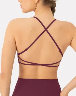 PAVOI Low Support Bras|Bras-Athleisure Criss-Cross Strap Low-Impact Sports Bra