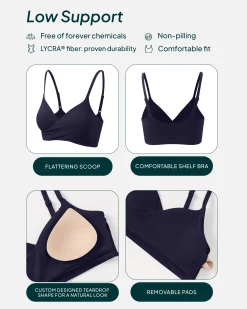 PAVOI Low Support Bras|Bras-Athleisure Crossover Low-Support Sports Bra