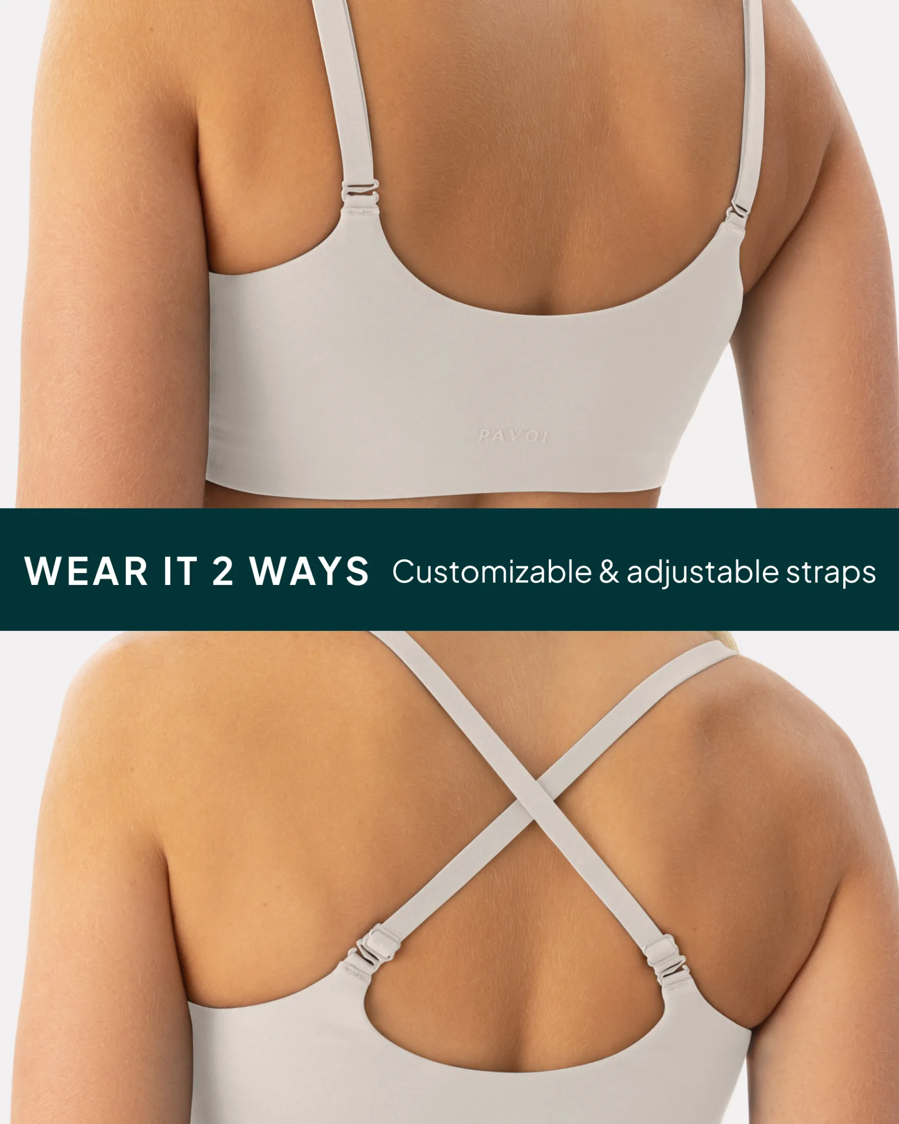 PAVOI Low Support Bras|Bras-Athleisure Crossover Low-Support Sports Bra
