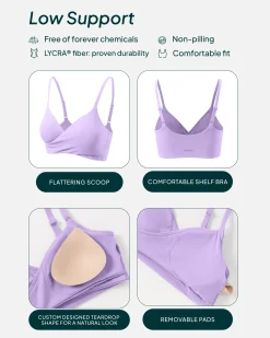 PAVOI Low Support Bras|Bras-Athleisure Crossover Low-Support Sports Bra
