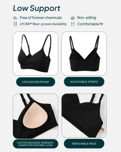 PAVOI Low Support Bras|Bras-Athleisure Crossover Low-Support Sports Bra