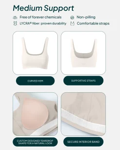 PAVOI Medium Support Bras|Bras-Athleisure Curved Hem Medium-Support Sports Bra