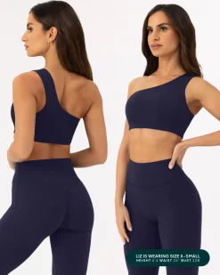 PAVOI Low Support Bras|Bras-Athleisure One-Shoulder Low-Support Sports Bra