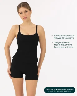 PAVOI Medium Support Bras|Tanks-Athleisure Padded Cami Tank Top