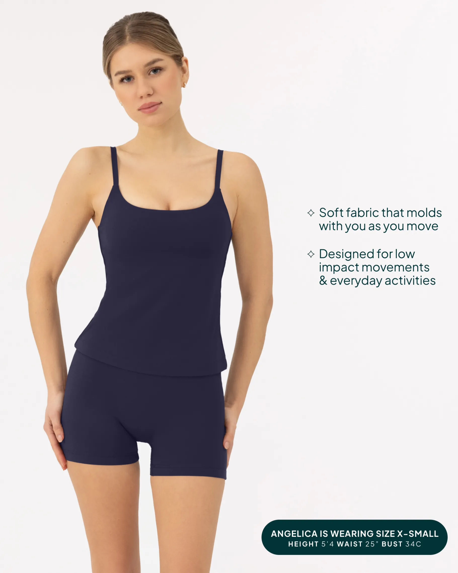 PAVOI Medium Support Bras|Tanks-Athleisure Padded Cami Tank Top