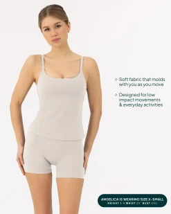 PAVOI Medium Support Bras|Tanks-Athleisure Padded Cami Tank Top