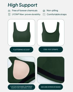 PAVOI Bras|High Support Bras-Athleisure Scoop High-Support Sports Bra
