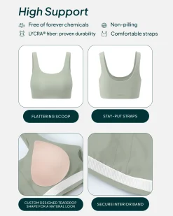 PAVOI Bras|High Support Bras-Athleisure Scoop High-Support Sports Bra