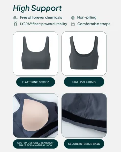 PAVOI Bras|High Support Bras-Athleisure Scoop High-Support Sports Bra