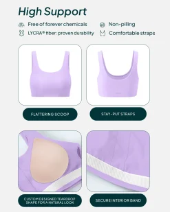 PAVOI Bras|High Support Bras-Athleisure Scoop High-Support Sports Bra