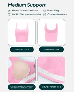 PAVOI Medium Support Bras|Tanks-Athleisure Scoop Tank Top