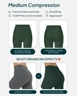 PAVOI Fashion Leggings|Full Length-Athleisure Scrunch Crossover Leggings