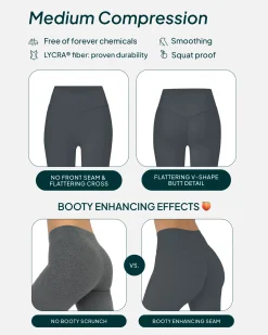 PAVOI Fashion Leggings|Full Length-Athleisure Scrunch Crossover Leggings