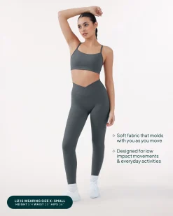 PAVOI Fashion Leggings|Full Length-Athleisure Scrunch Crossover Leggings