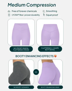 PAVOI Fashion Leggings|Full Length-Athleisure Scrunch Crossover Leggings