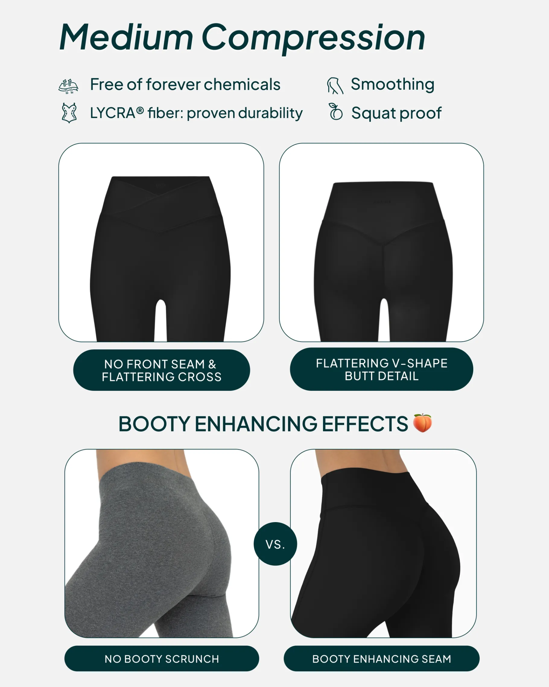 PAVOI Fashion Leggings|Full Length-Athleisure Scrunch Crossover Leggings