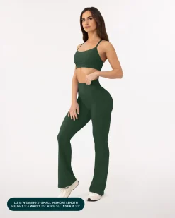 PAVOI Fashion Leggings-Athleisure Short Length Flared Leggings