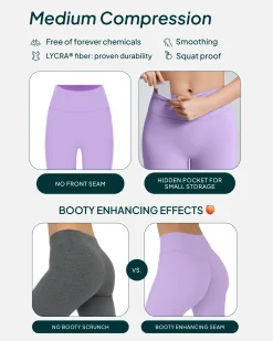 PAVOI Fashion Leggings-Athleisure Short Length Flared Leggings