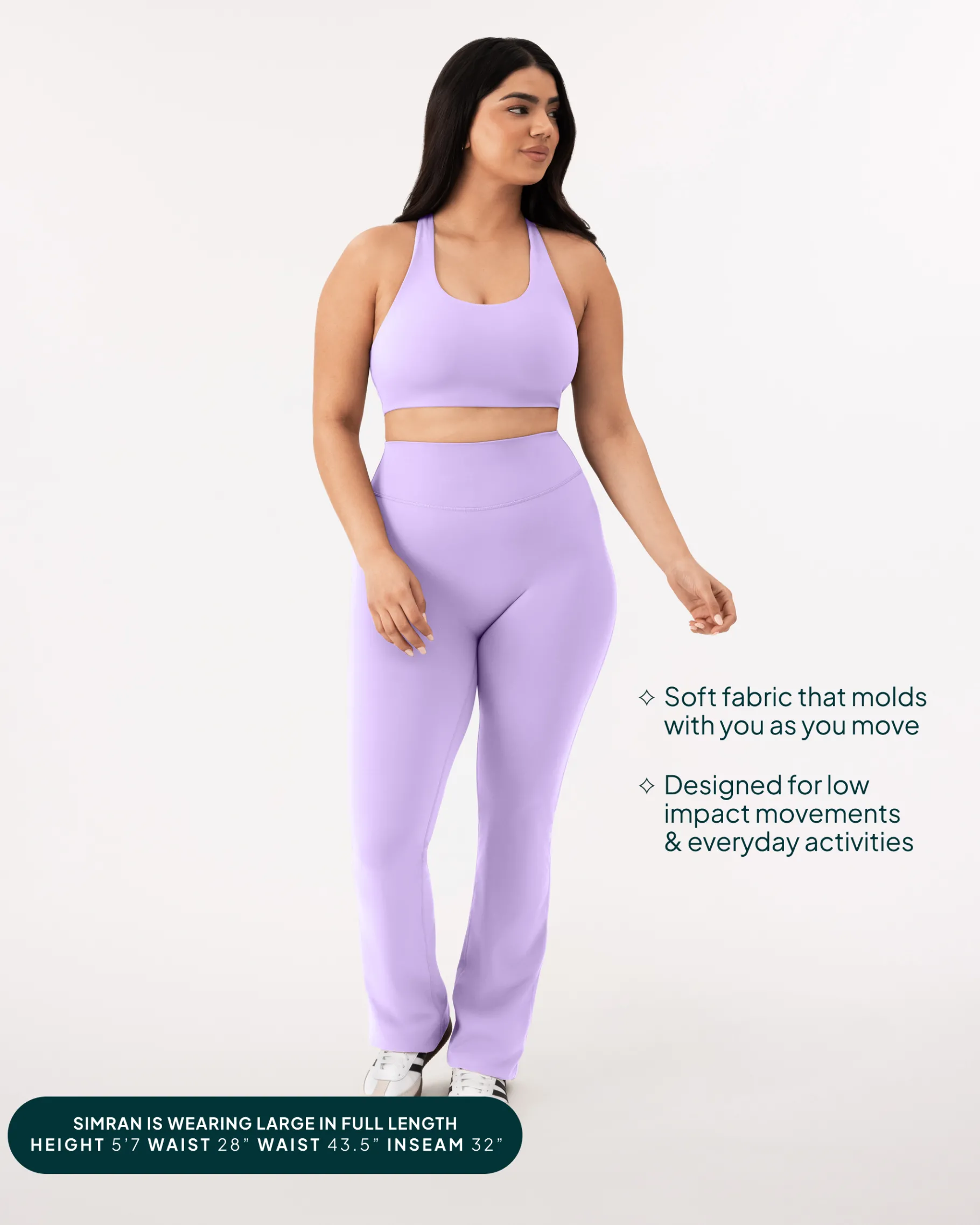 PAVOI Fashion Leggings-Athleisure Short Length Flared Leggings