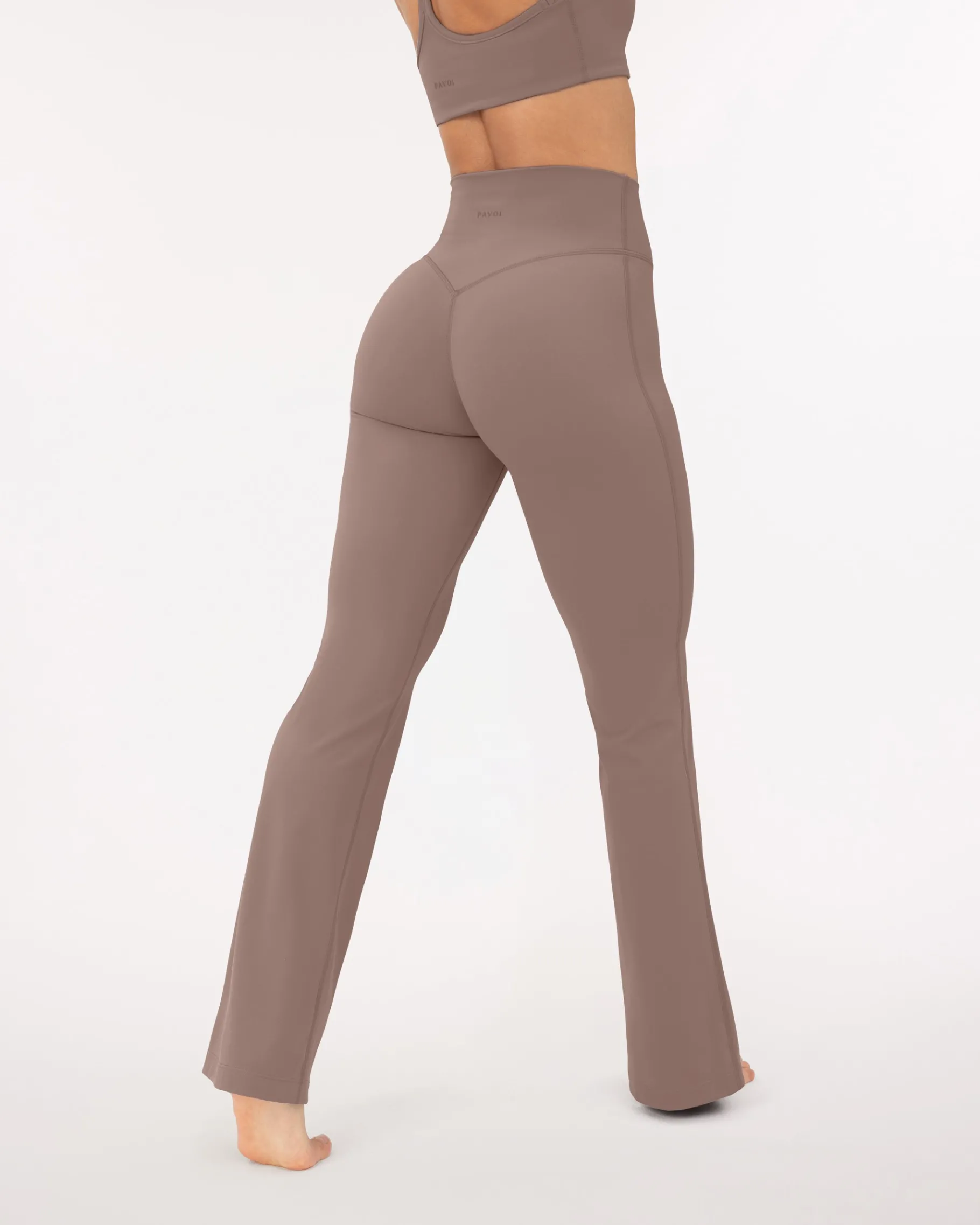 PAVOI Fashion Leggings-Athleisure Short Length Flared Leggings
