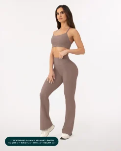 PAVOI Fashion Leggings-Athleisure Short Length Flared Leggings