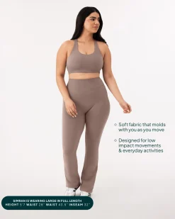 PAVOI Fashion Leggings-Athleisure Short Length Flared Leggings