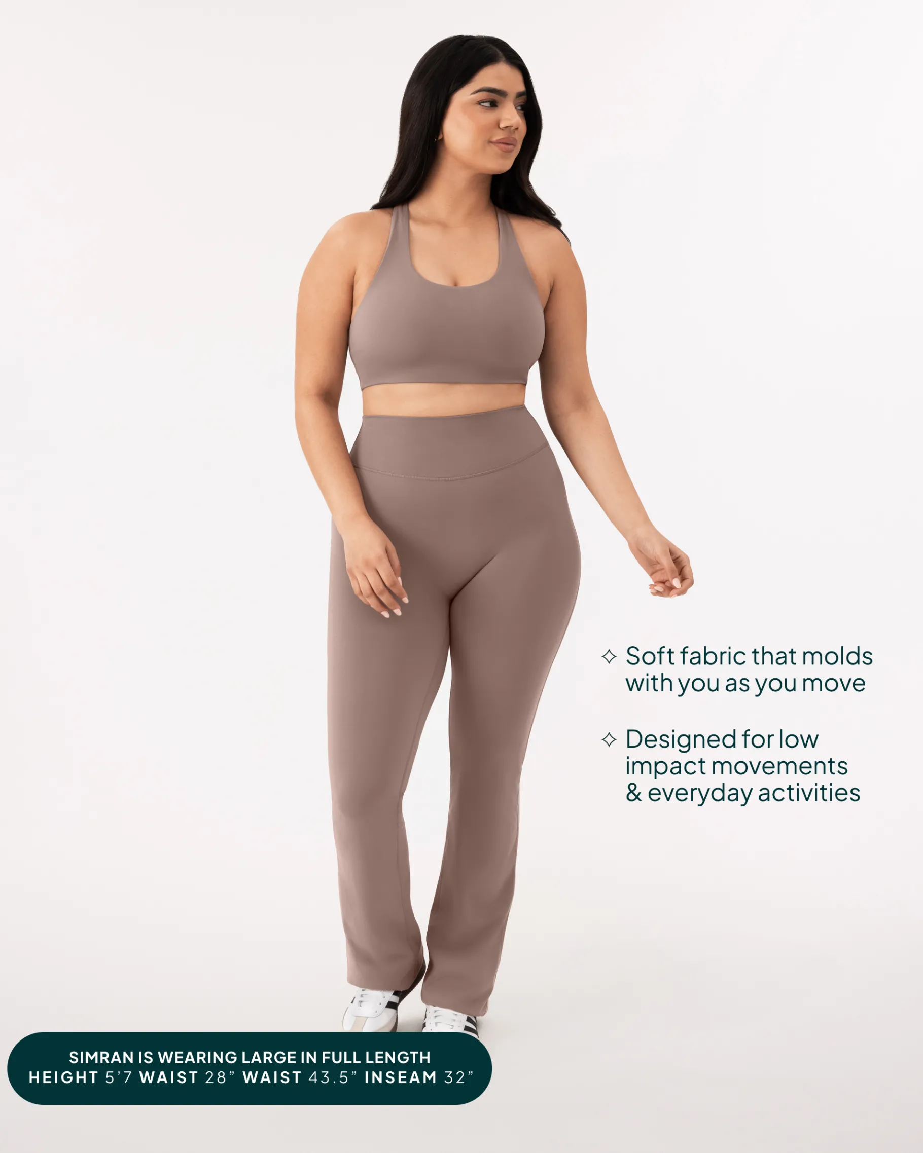 PAVOI Fashion Leggings-Athleisure Short Length Flared Leggings