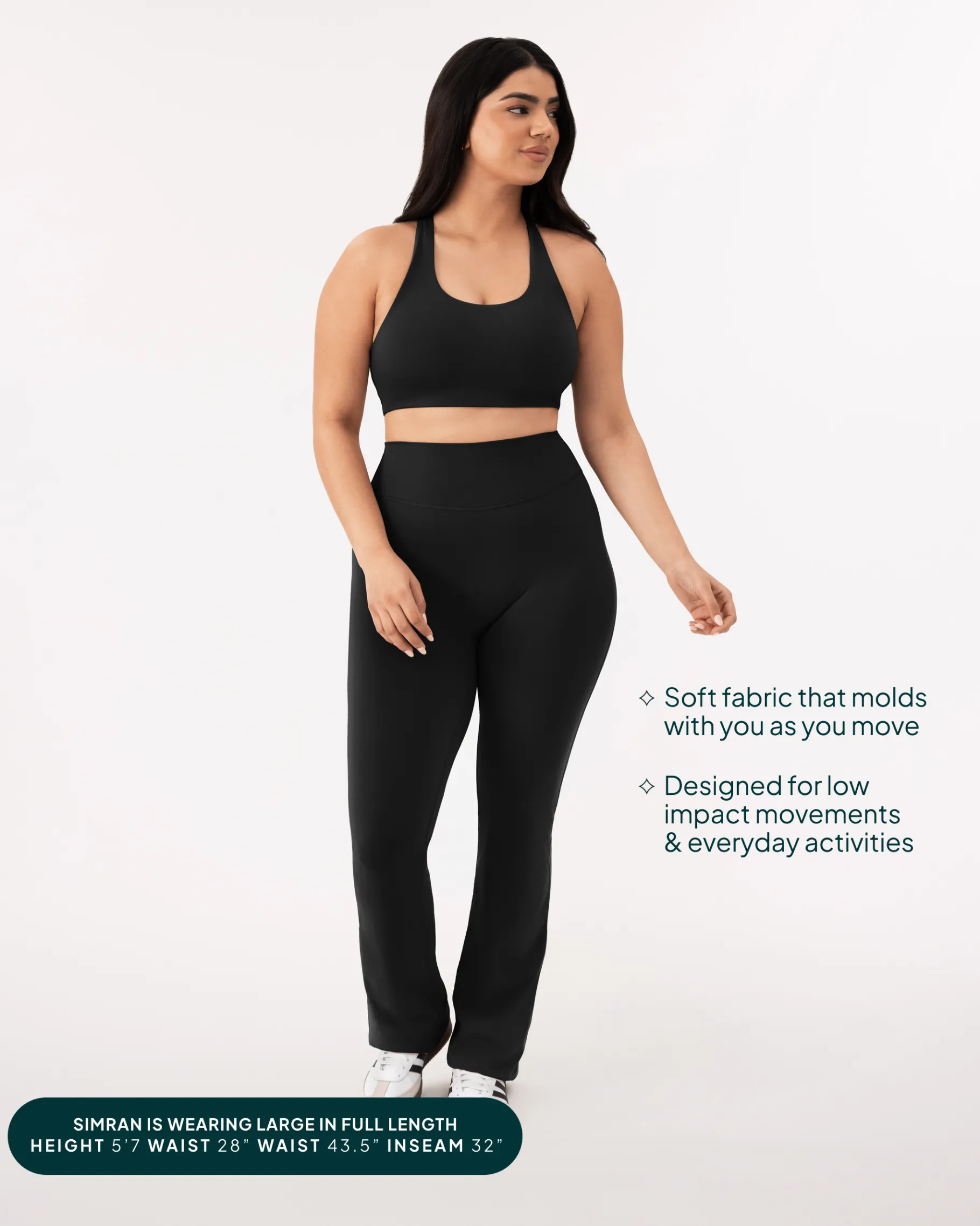 PAVOI Fashion Leggings-Athleisure Short Length Flared Leggings