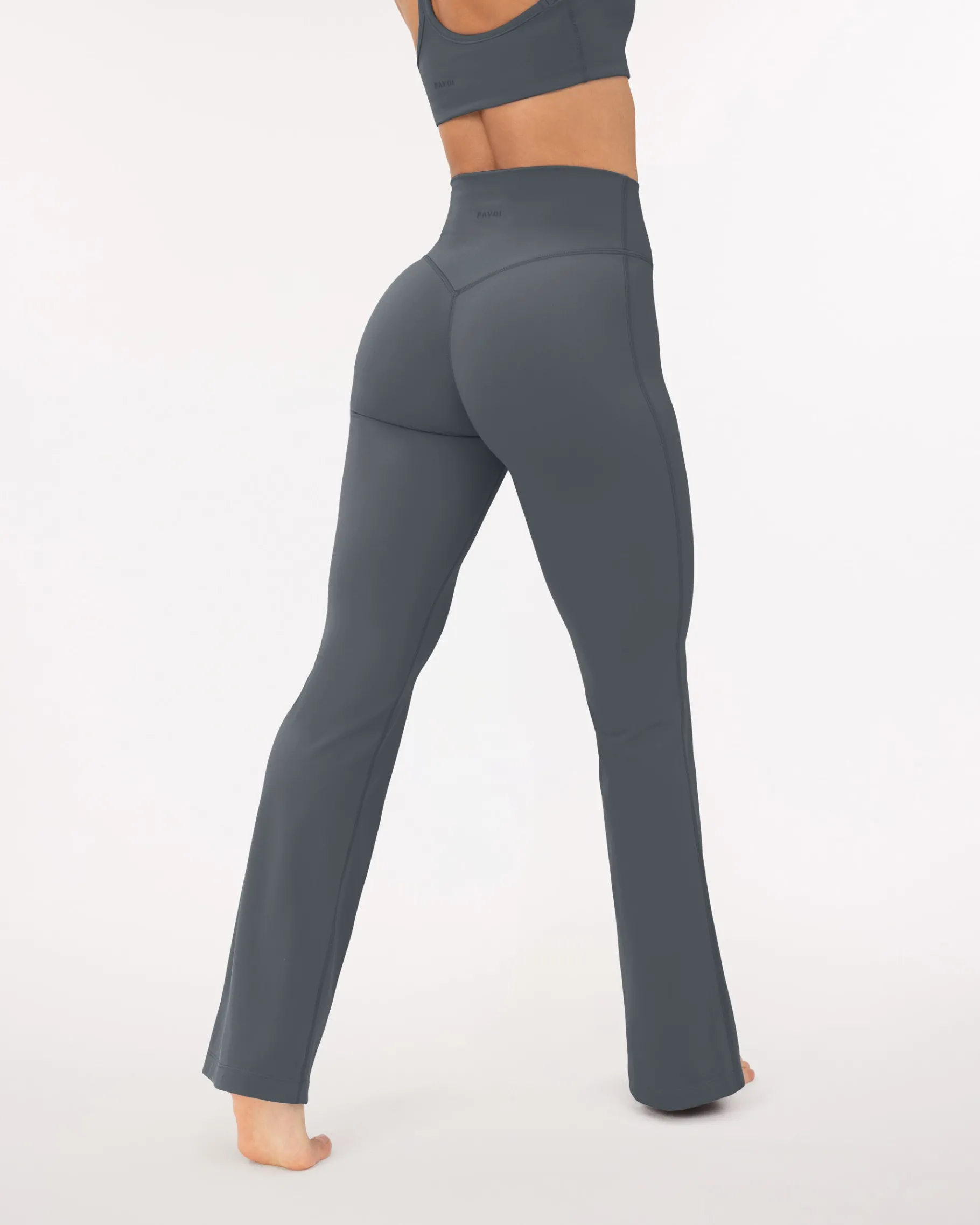 PAVOI Fashion Leggings-Athleisure Short Length Flared Leggings