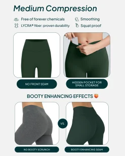 PAVOI Fashion Leggings-Athleisure Short Length Flared Leggings