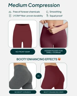 PAVOI Fashion Leggings-Athleisure Short Length Flared Leggings