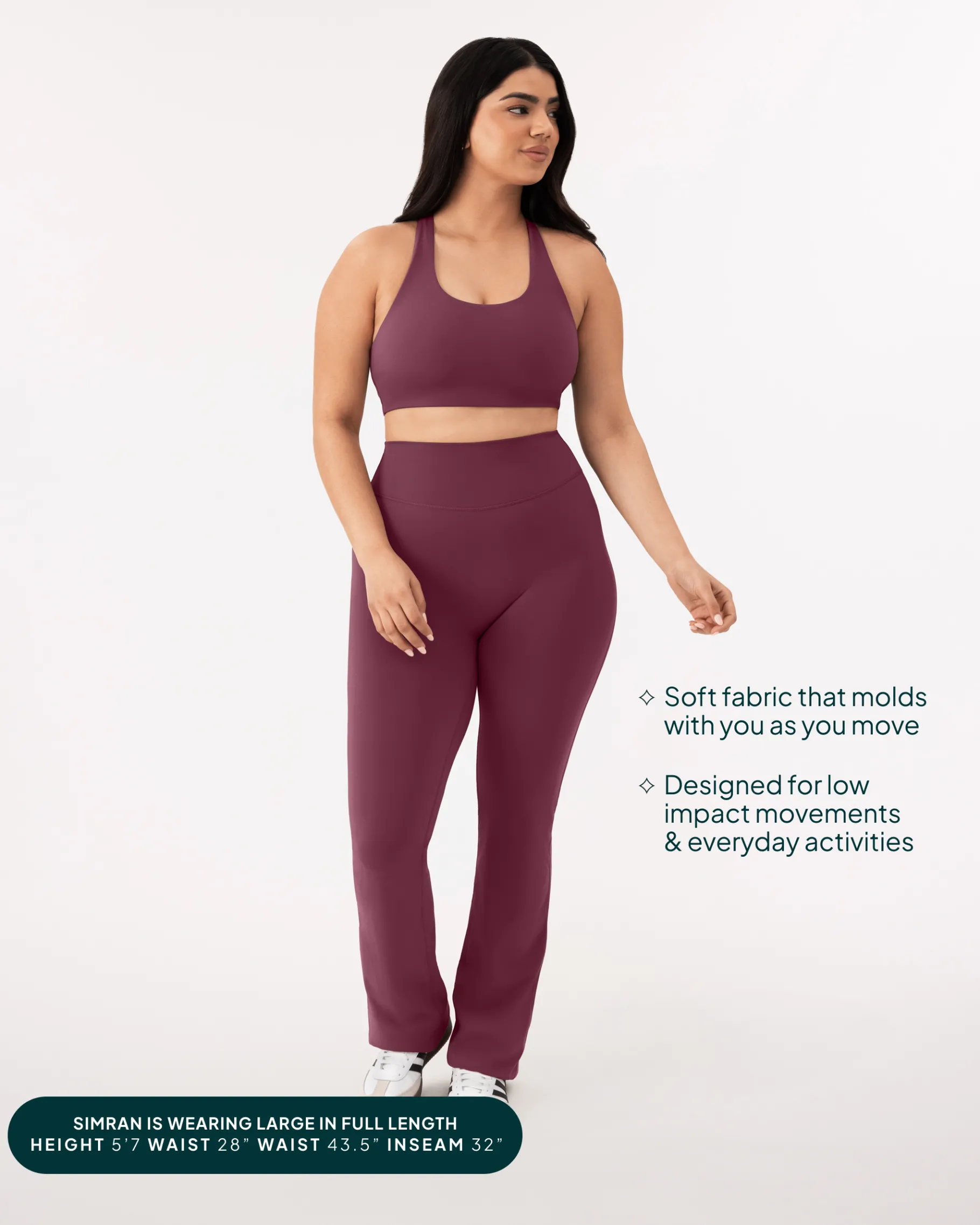 PAVOI Fashion Leggings-Athleisure Short Length Flared Leggings