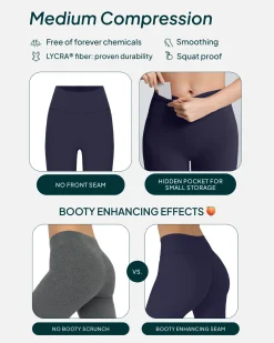 PAVOI Fashion Leggings-Athleisure Short Length Flared Leggings