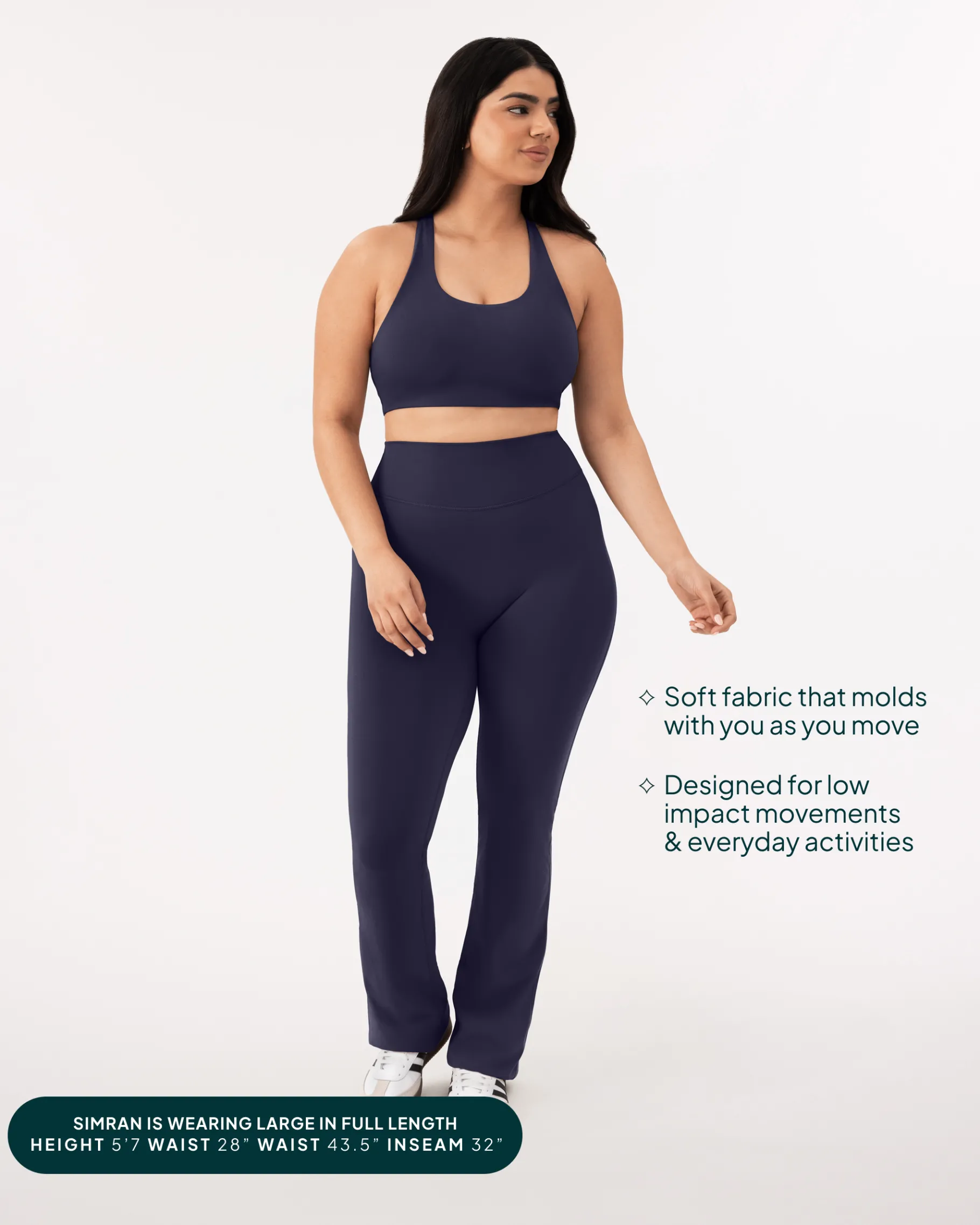 PAVOI Fashion Leggings-Athleisure Short Length Flared Leggings