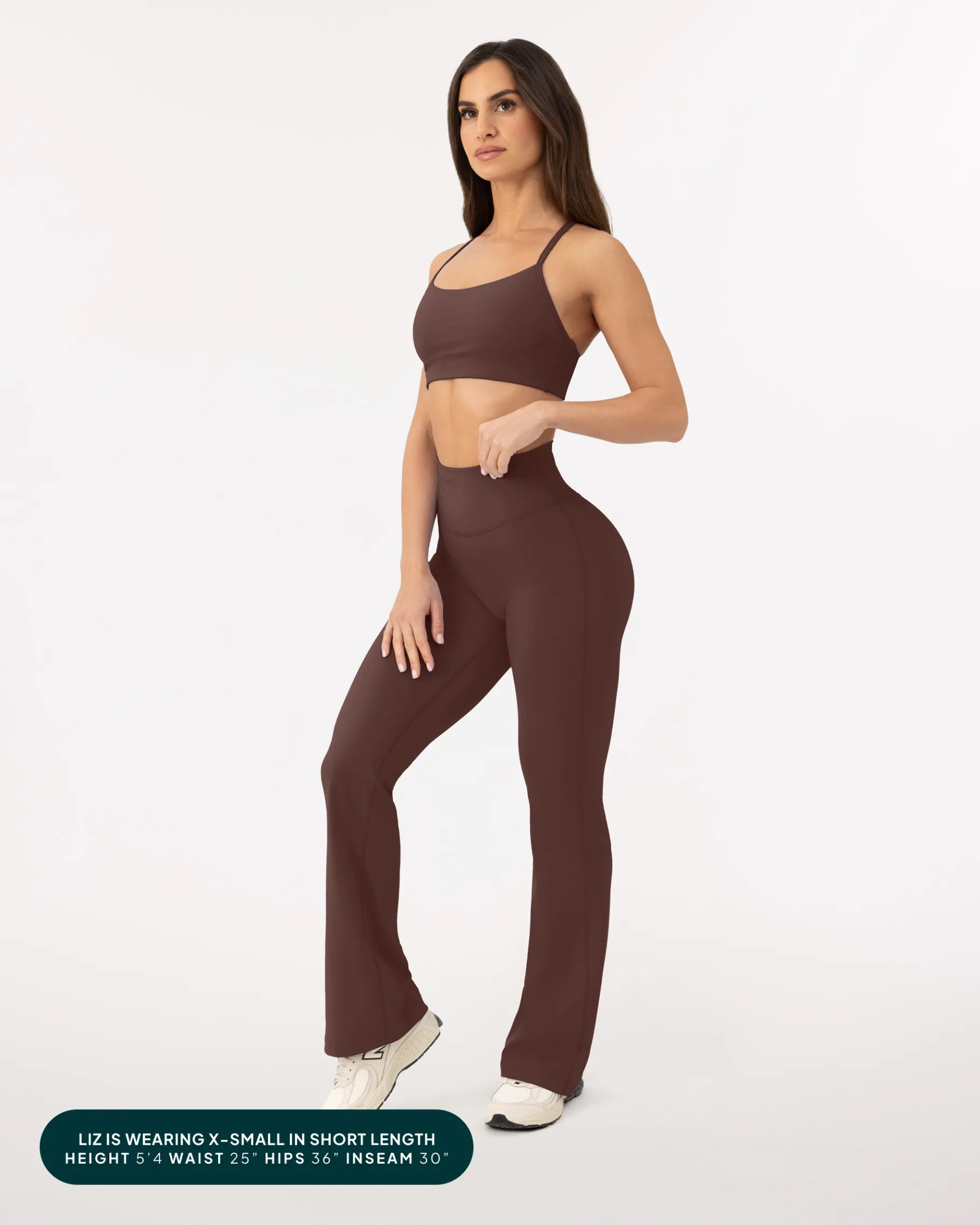 PAVOI Fashion Leggings-Athleisure Short Length Flared Leggings