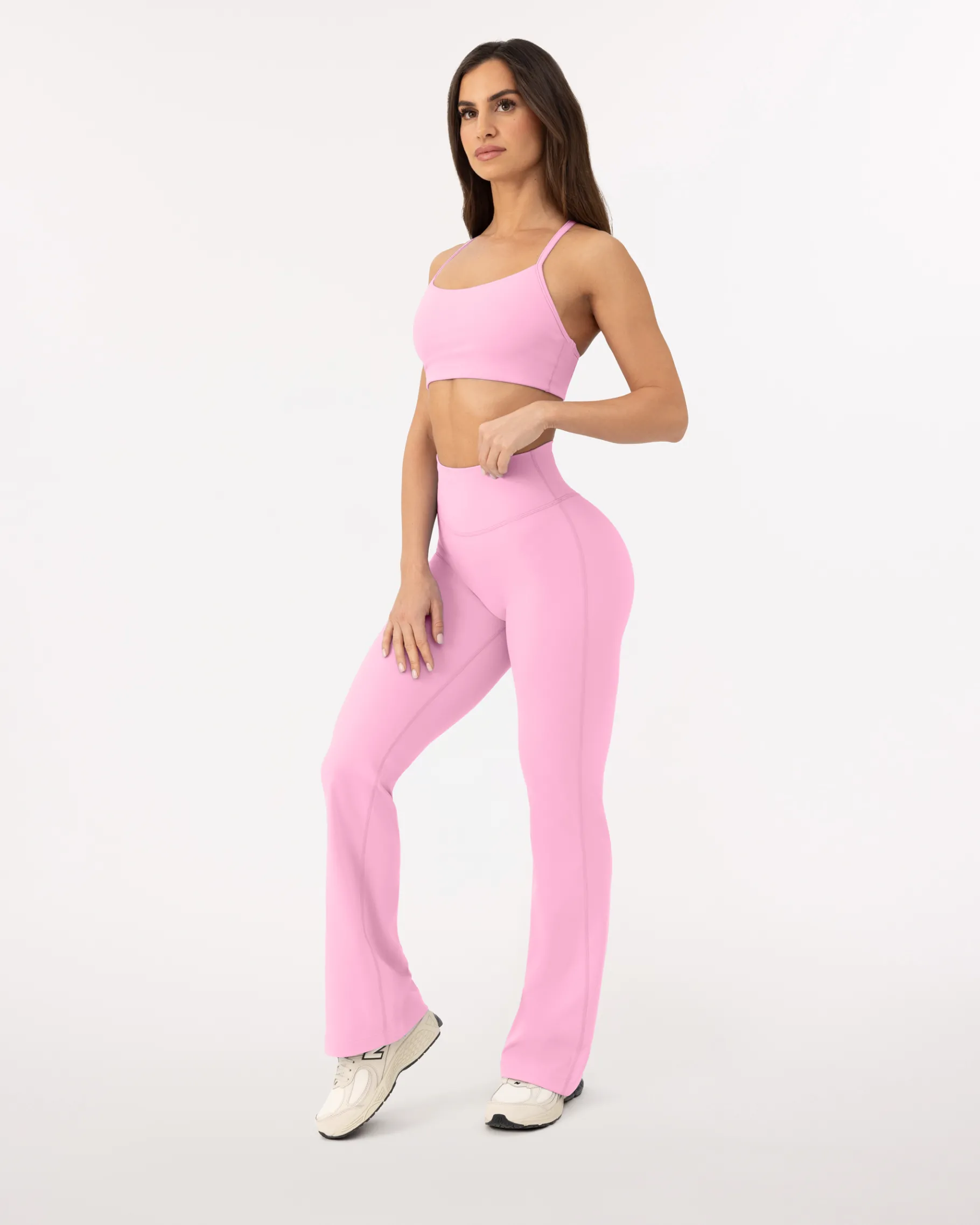 PAVOI Fashion Leggings-Athleisure Short Length Flared Leggings