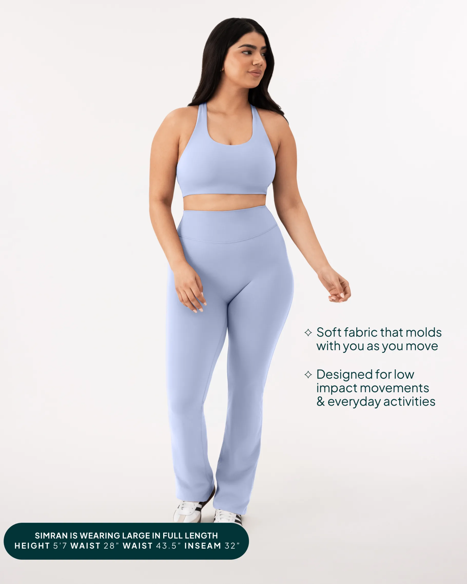 PAVOI Fashion Leggings-Athleisure Short Length Flared Leggings