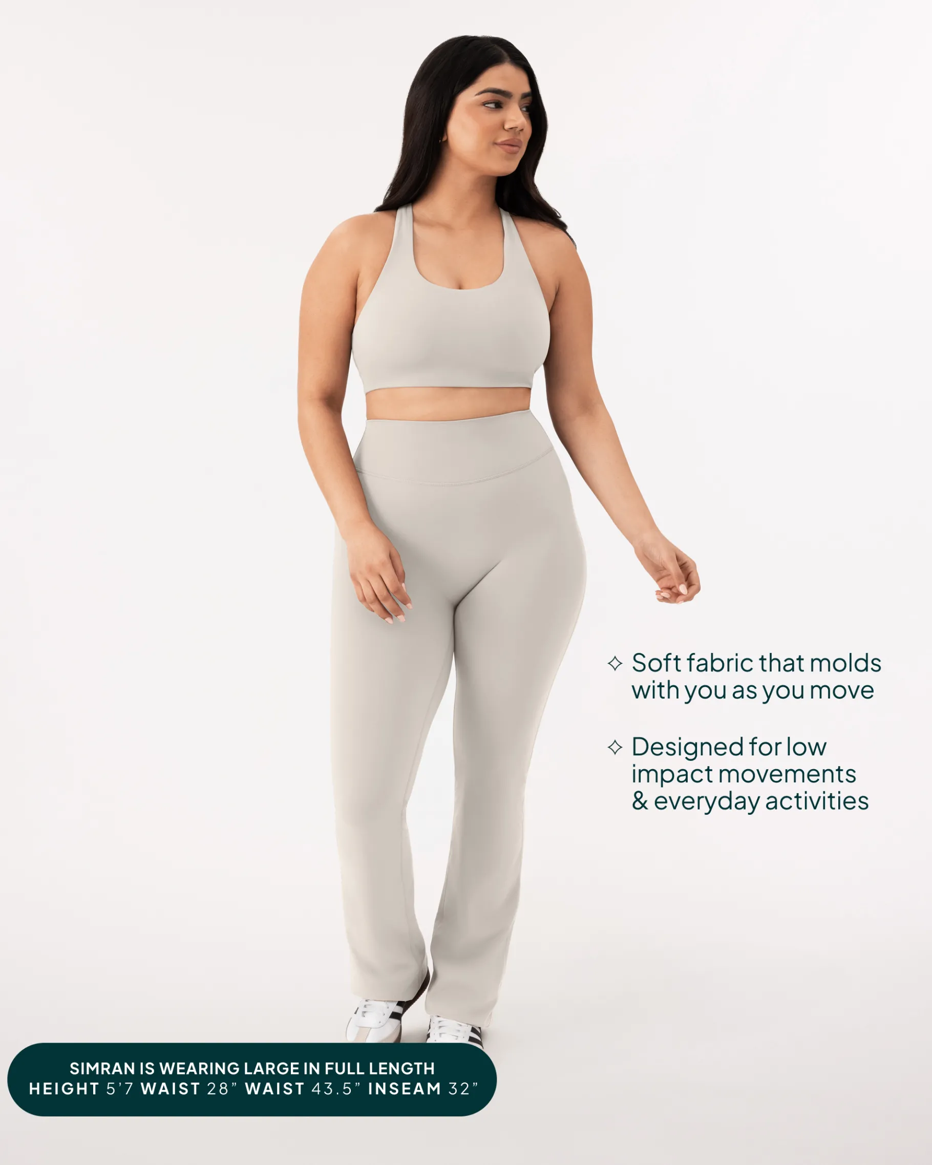 PAVOI Fashion Leggings-Athleisure Short Length Flared Leggings