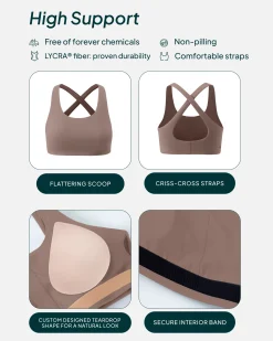 PAVOI Low Support Bras|Bras-Athleisure Strappy Scoop High-Support Sports Bra