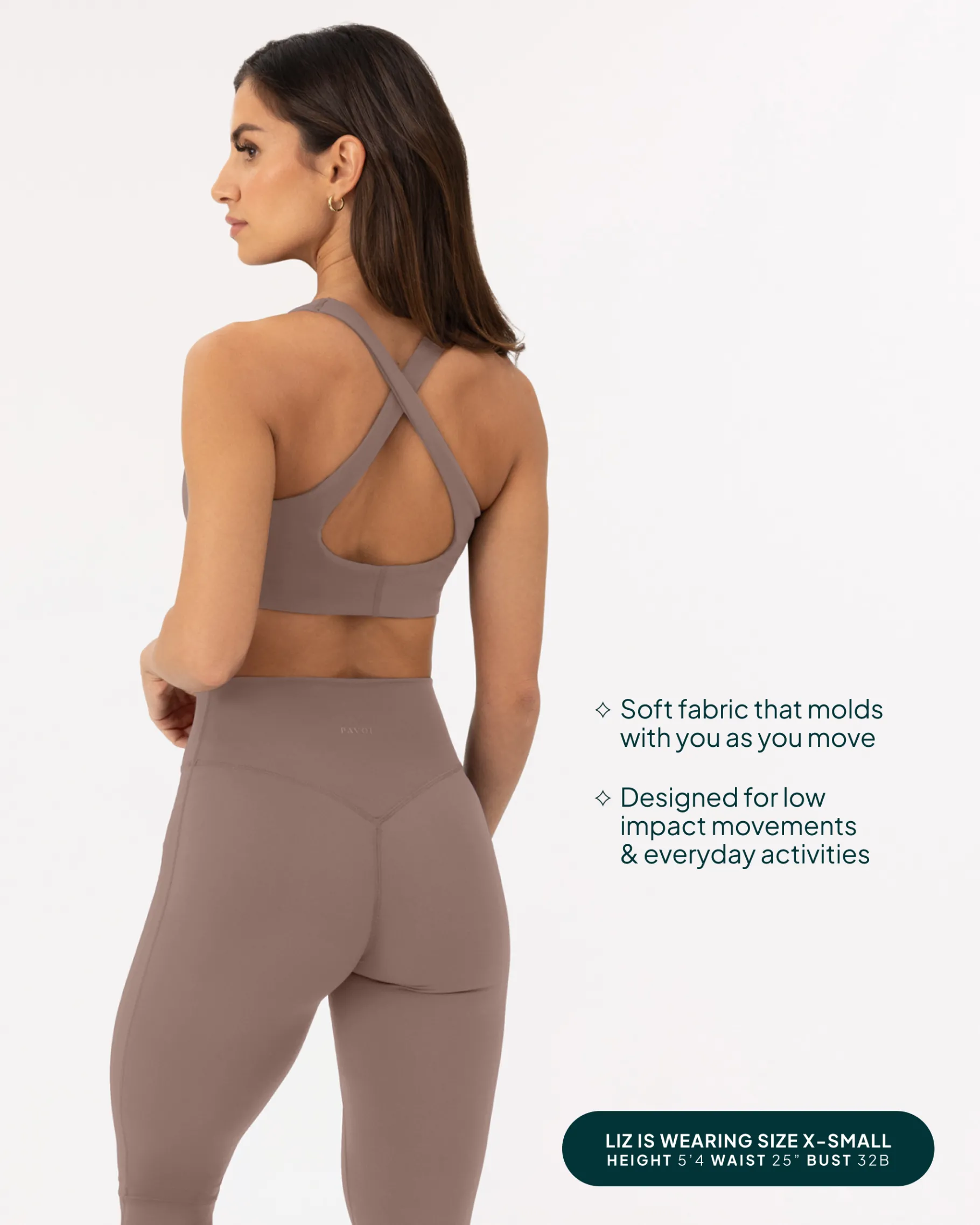 PAVOI Low Support Bras|Bras-Athleisure Strappy Scoop High-Support Sports Bra