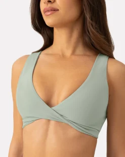 PAVOI Low Support Bras|Bras-Athleisure Twist-Front Reversible Low-Impact Sports Bra