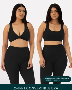 PAVOI Low Support Bras|Bras-Athleisure Twist-Front Reversible Low-Impact Sports Bra