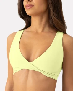 PAVOI Low Support Bras|Bras-Athleisure Twist-Front Reversible Low-Impact Sports Bra