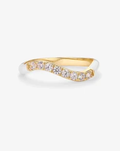 PAVOI Stackable-Azul Wavy Enamel Ring